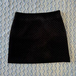 Paris Atelier Black Velvet Mini Skirt